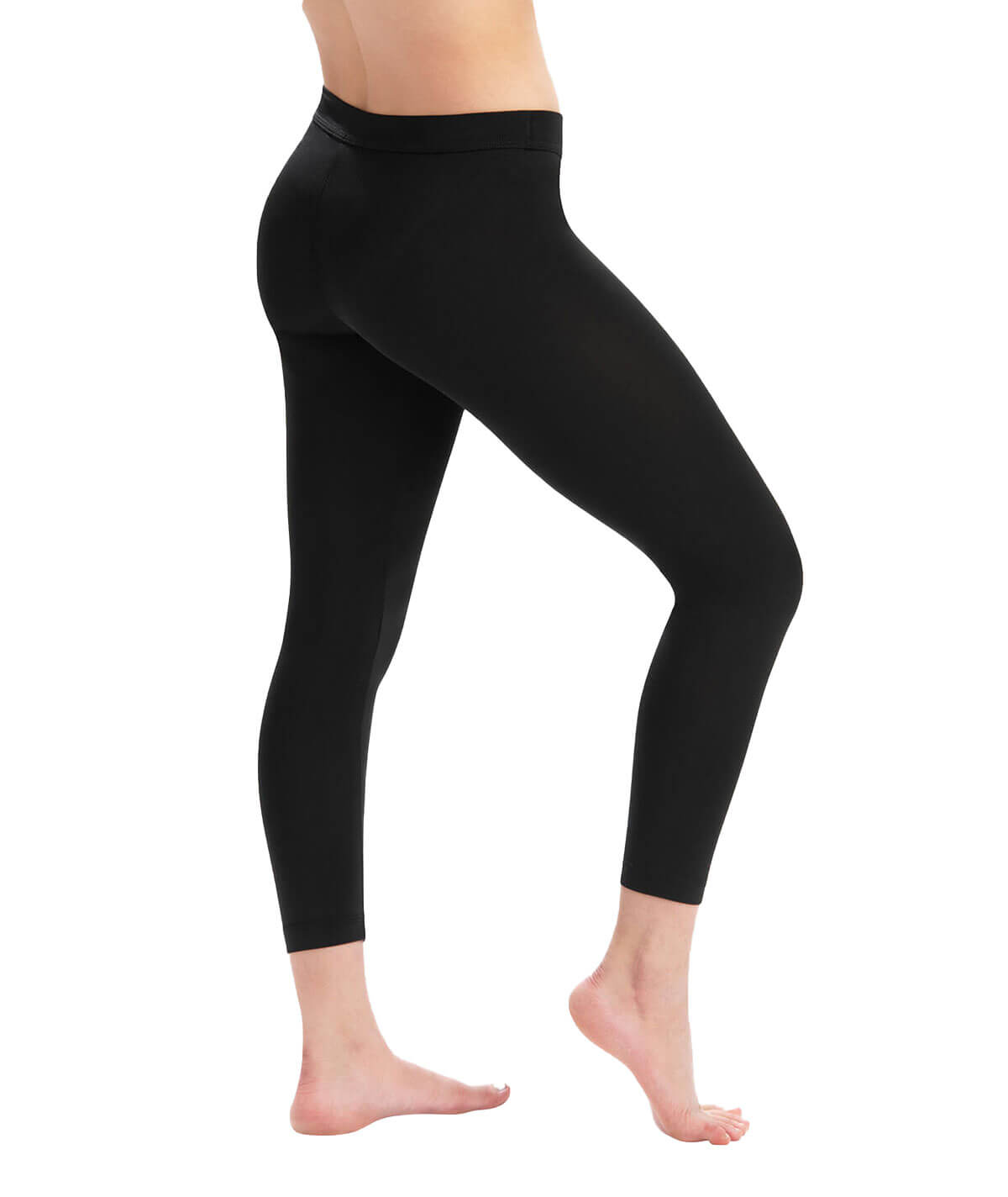 Terez Star Cut Vegan Leather Legging - 1125 Girls - Black - Dancewear Centre